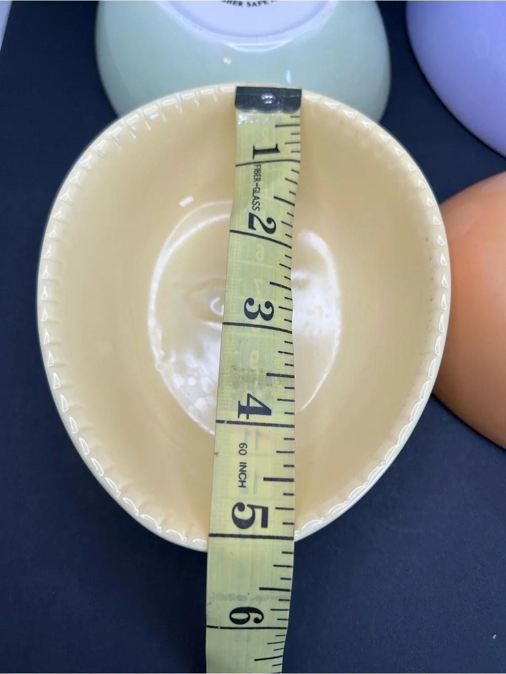 Williams Sonoma Pastel Ceramic 4 pc Bowl Set in Yellow, Orange, Green, Purple